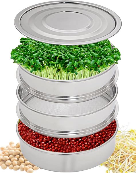 stainless steel stackable sprouting kit